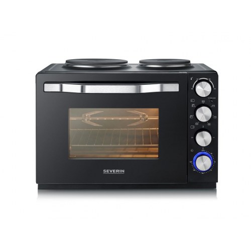Miniovn med kogeplader SEVERIN TO 2074 – 30 l, 2.500 W, grill, sort