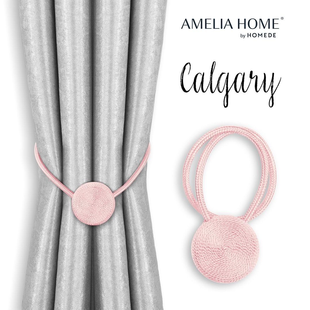 Gardinholdere med magnet - Amelia Home Calgary, pudderlyserød (2 stk.)