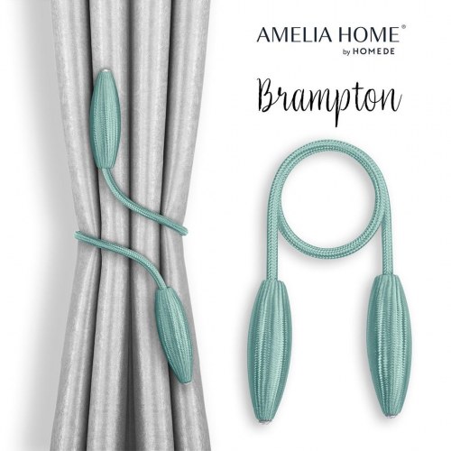 Gardinsnore med magnet – Amelia Home Brampton, turkis (2 stk.)