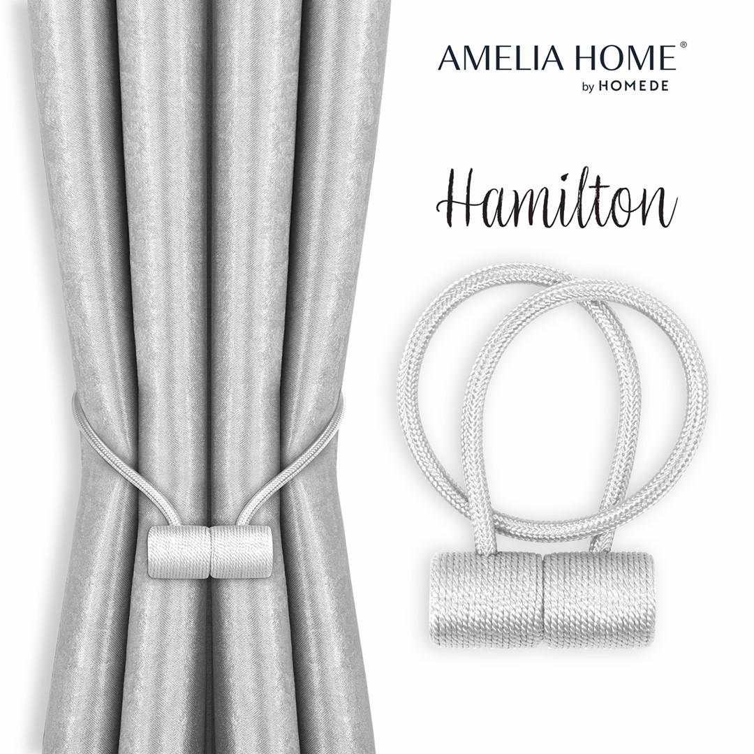Gardinholdere med magnet - Amelia Home Hamilton, hvid (sæt)