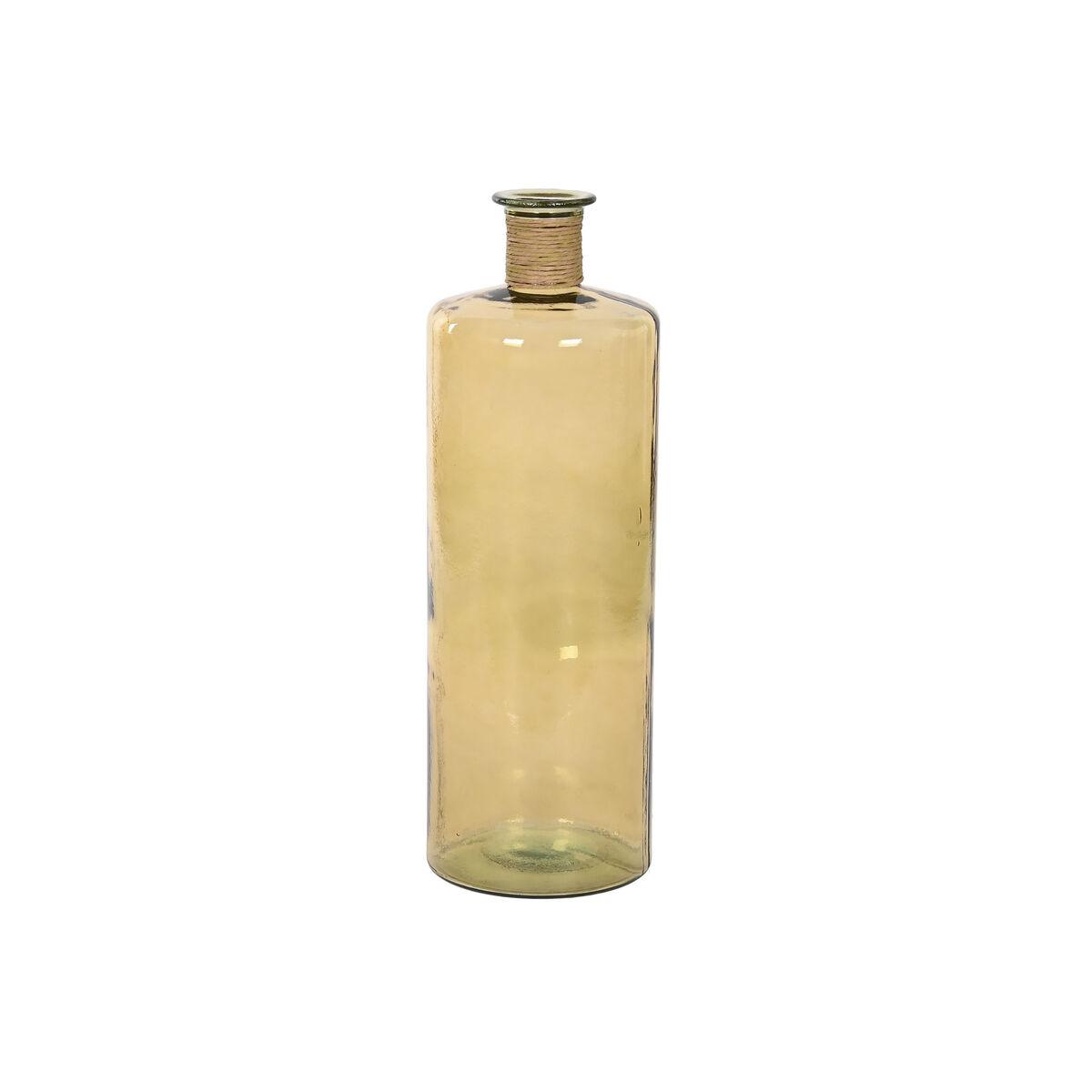 Vase glas gul - , 25 × 25 × 75 cm