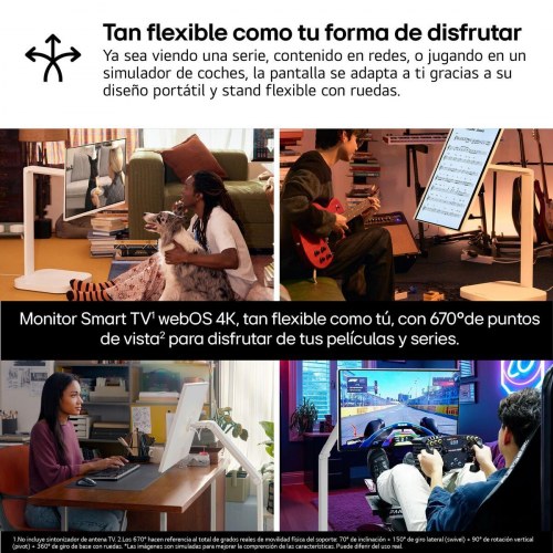 LG 32U721SAW 32" 4K Ultra HD IPS skærm - Hvid