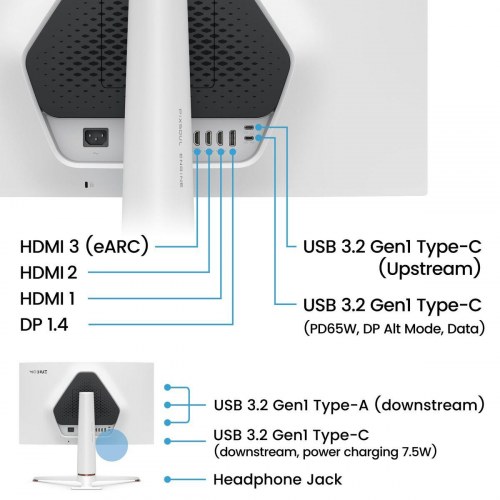 Gaming skærm BenQ 27" 4K Ultra HD (hvid/sort)