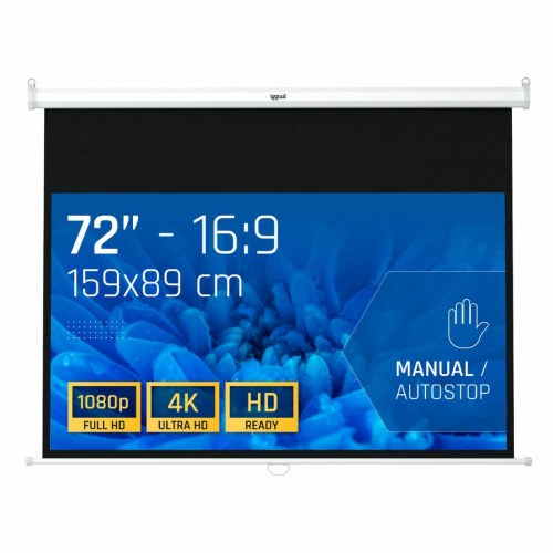 Projektorlærred 72" 16:9 - manuel autostop