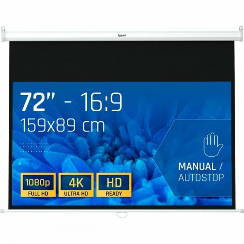 Projektorlærred 72" 16:9 - manuel autostop