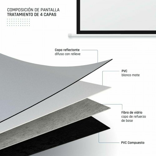 Projektorlærred 72" 16:9 - manuel autostop