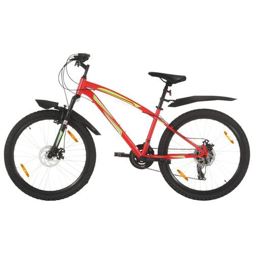 Mountainbike 21 gear 26 tommer hjul 36 cm rød