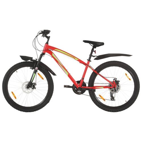 Mountainbike 21 gear 26 tommer hjul 42 cm rød