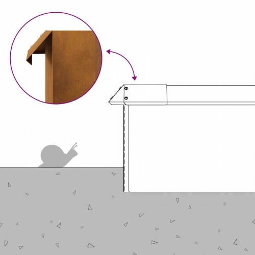 Sneglehegn 8 stk Rusten Cortenstål