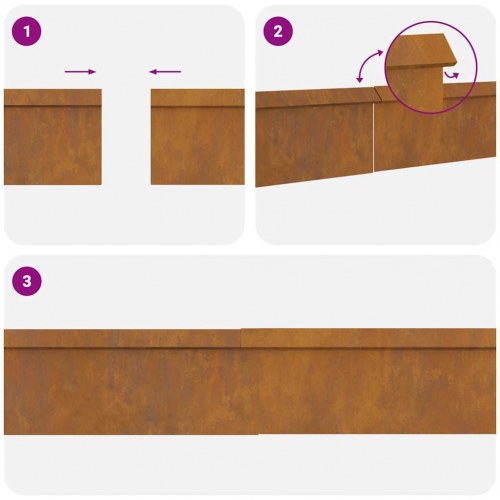 Sneglehegn 8 stk Rusten Cortenstål