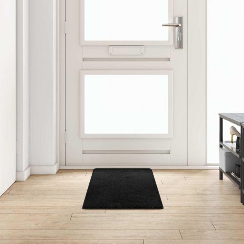 Sort løber 50×150 cm - skridsikker, pletresistent tæppe