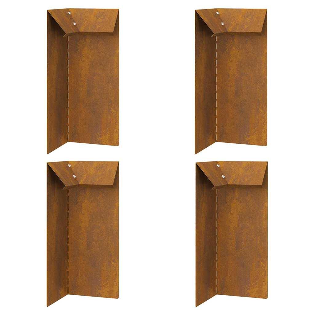 Sneglehegn 4 stk Rusten 10 x 10 x 25 cm Cortenstål