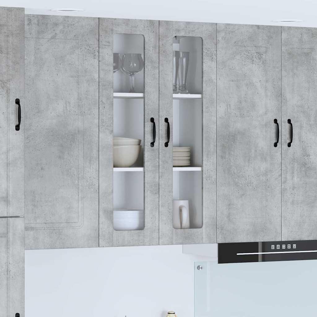 Vægskab til køkken Betongrå 60 x 31 x 100 cm Konstrueret træ
