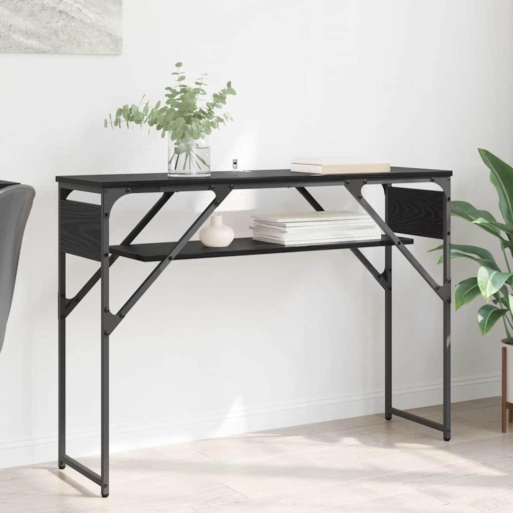 Konsolbord Sort eg 105x30x75cm Konstrueret træ