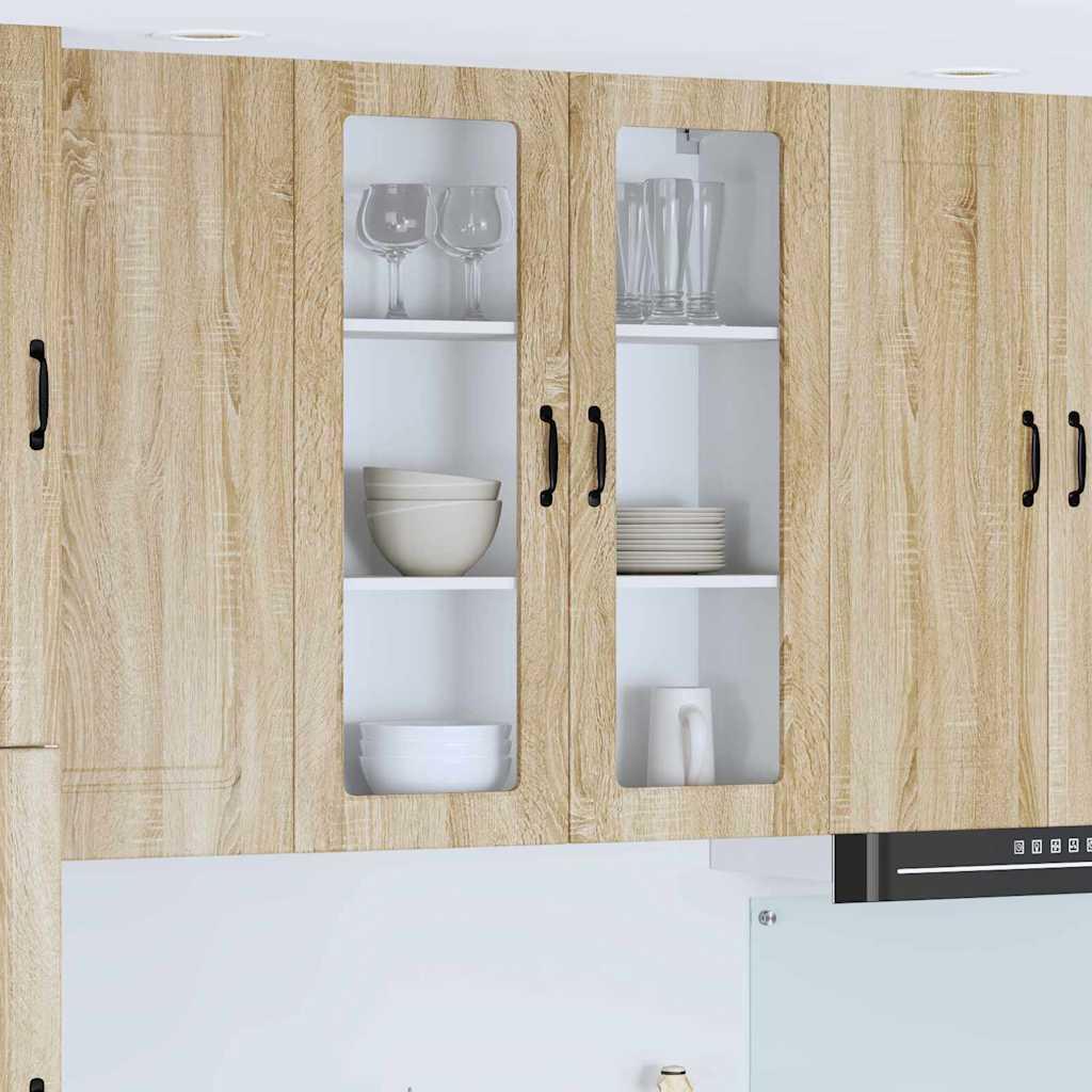 Vægskab til køkken Sonoma-eg 80 x 31 x 100 cm Konstrueret træ