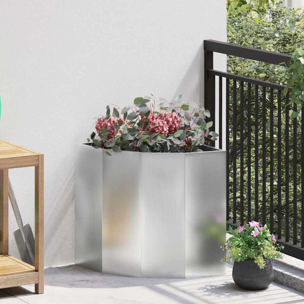 Hjørne Plantekasse Stål - Galvaniseret stål / 45 x 45 x 50 cm
