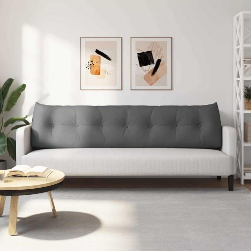 Rygpude Mørkegrå 200 x 24 x 50 cm Stof