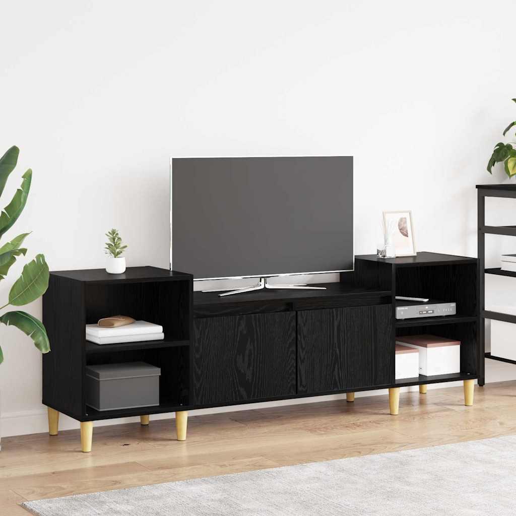TV-skab Sort eg 160 x 35 x 55 cm Konstrueret træ