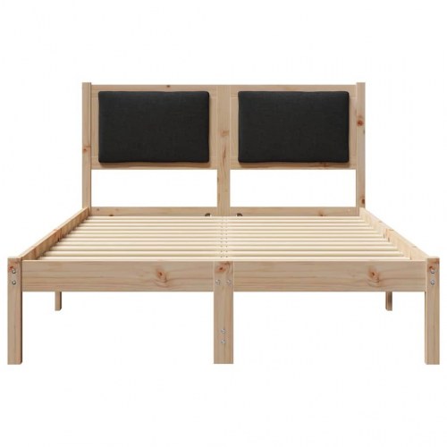 Sengestel med hovedgærde 120 x 190 cm i massiv fyrretræ