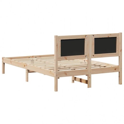 Sengestel med hovedgærde 120 x 190 cm i massiv fyrretræ