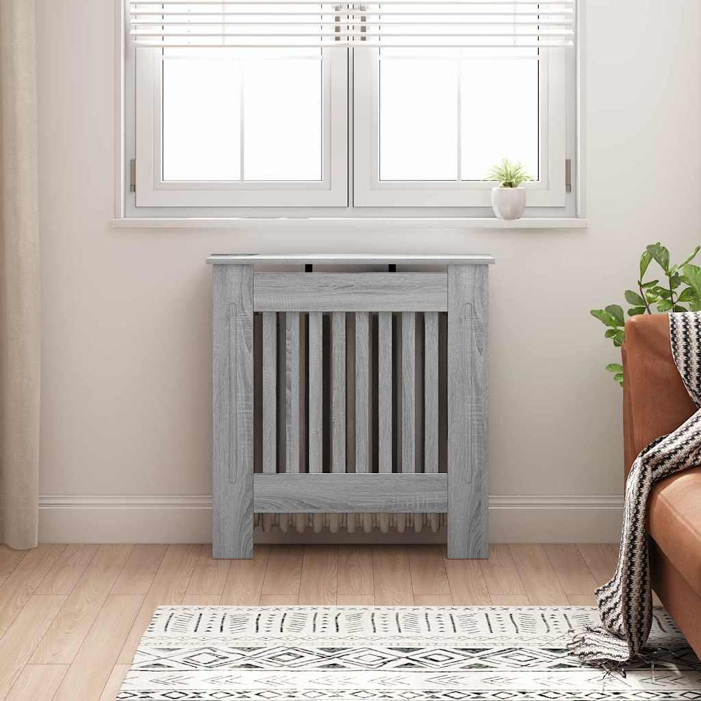 Radiatorcover Grå Sonoma 78 x 19 x 81,5 cm Konstrueret træ