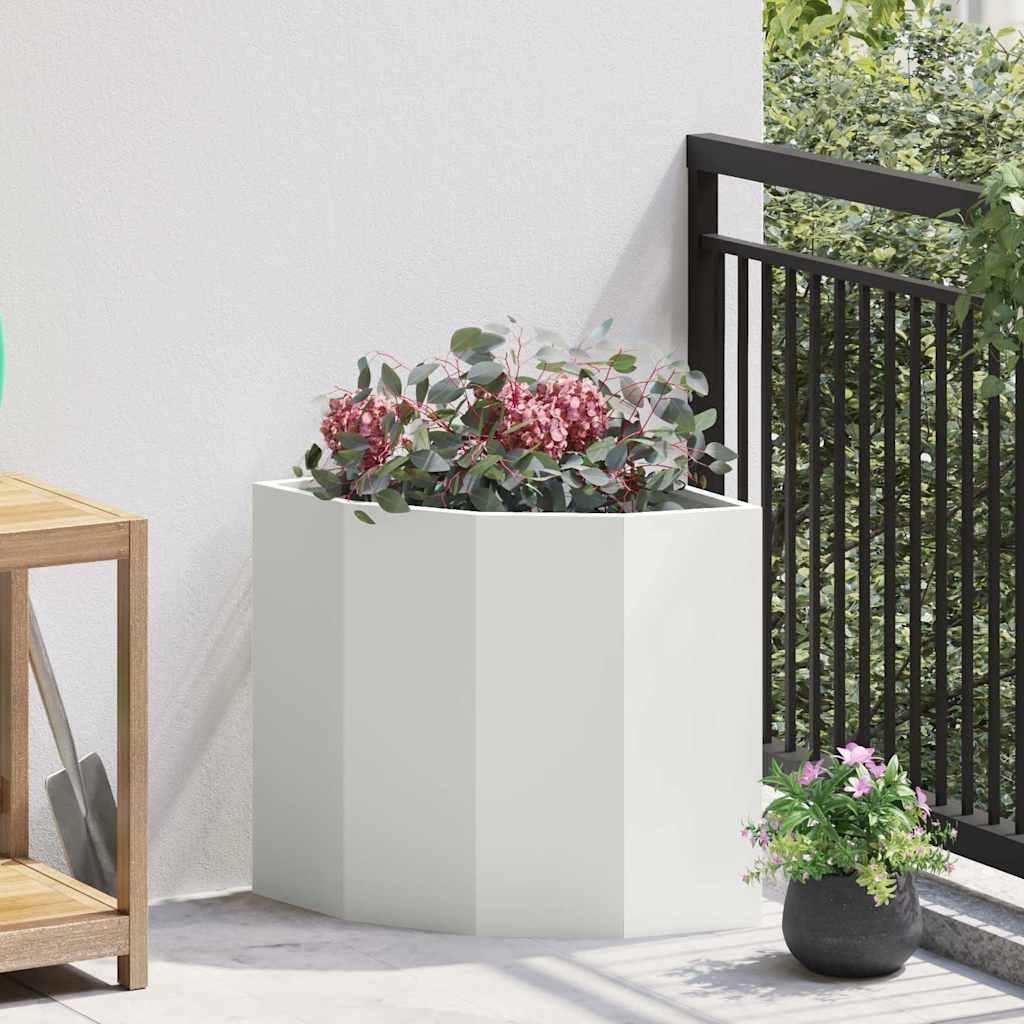 Hjørne Plantekasse Stål - Hvid / 45 x 45 x 50 cm