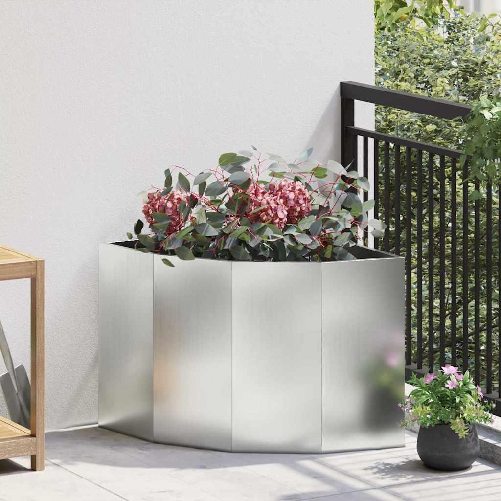Hjørne Plantekasse Stål - Galvaniseret stål / 60 x 60 x 50 cm