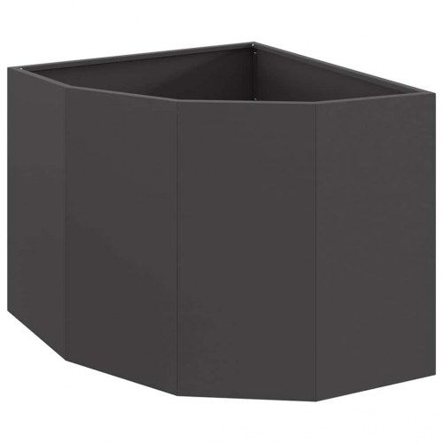 Hjørne Plantekasse Sort 60 x 60 x 50 cm Stål