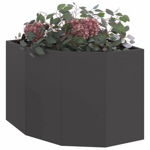 Hjørne Plantekasse Sort 60 x 60 x 50 cm Stål