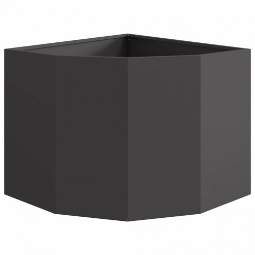 Hjørne Plantekasse Sort 60 x 60 x 50 cm Stål