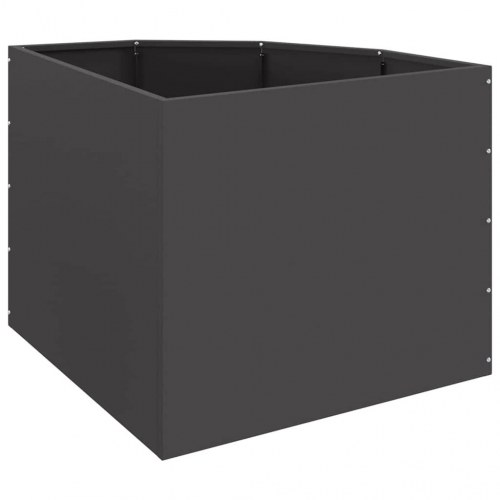 Hjørne Plantekasse Sort 60 x 60 x 50 cm Stål