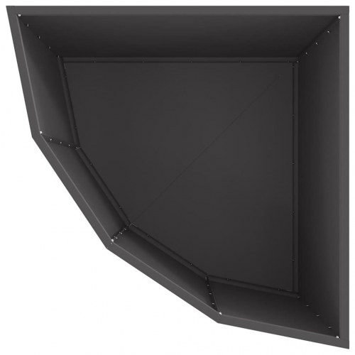 Hjørne Plantekasse Sort 60 x 60 x 50 cm Stål