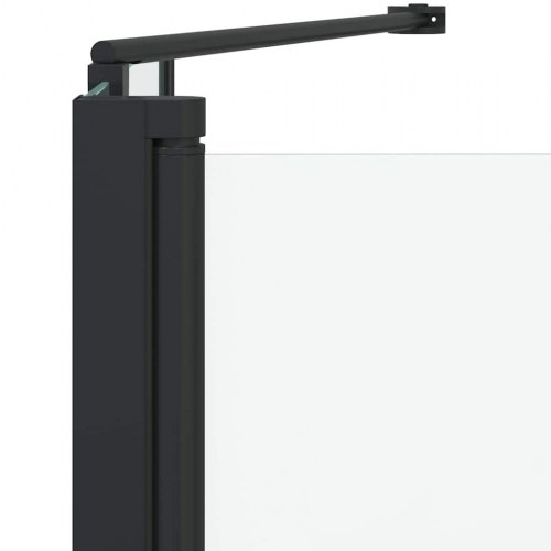 Badafskærmning Sort 120 x 67 x 129 cm Hærdet Glas og Aluminium