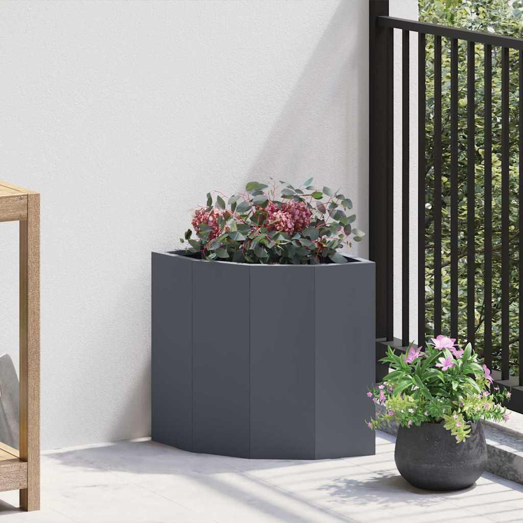 Hjørne Plantekasse Antracit 30 x 30 x 35 cm Stål