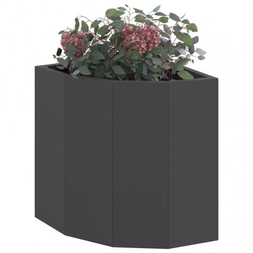 Hjørne Plantekasse Sort 30 x 30 x 35 cm Stål