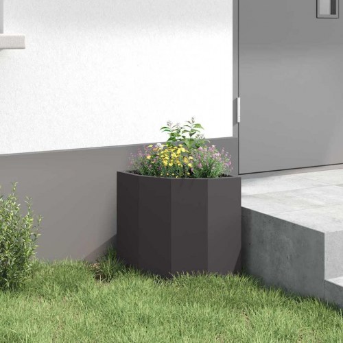 Hjørne Plantekasse Sort 30 x 30 x 35 cm Stål