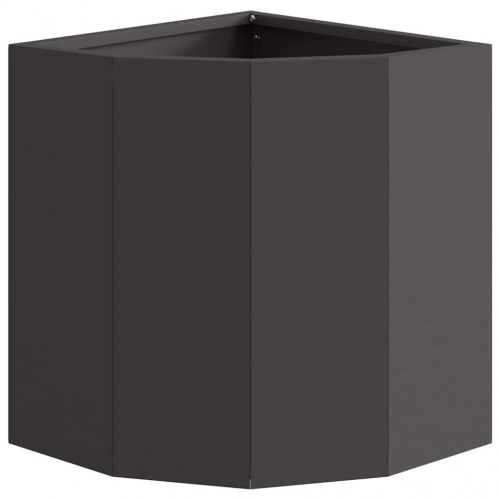 Hjørne Plantekasse Sort 30 x 30 x 35 cm Stål