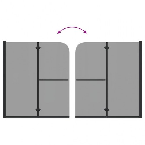 Bruser Indhegning Sort 95 x 140 cm ESG Glas og Aluminium