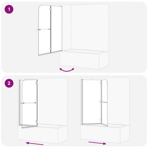 Bruser Indhegning Sort 95 x 140 cm ESG Glas og Aluminium