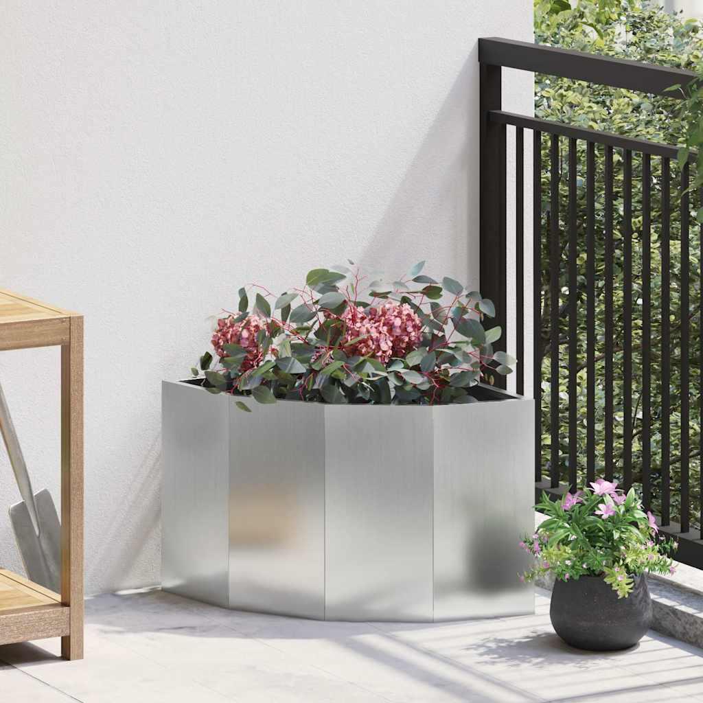 Hjørne Plantekasse Stål - Galvaniseret stål / 45 x 45 x 35 cm