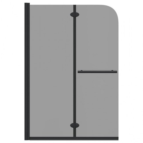 Bruser Indhegning Sort 120 x 140 cm ESG Glas og Aluminium
