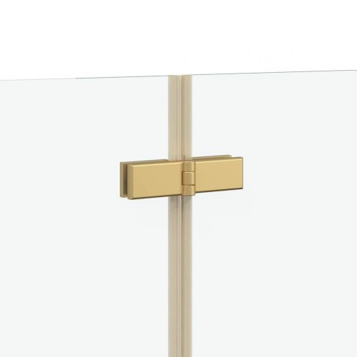Bruseafskærmning i guld 95 x 140 cm - ESG glas og aluminium