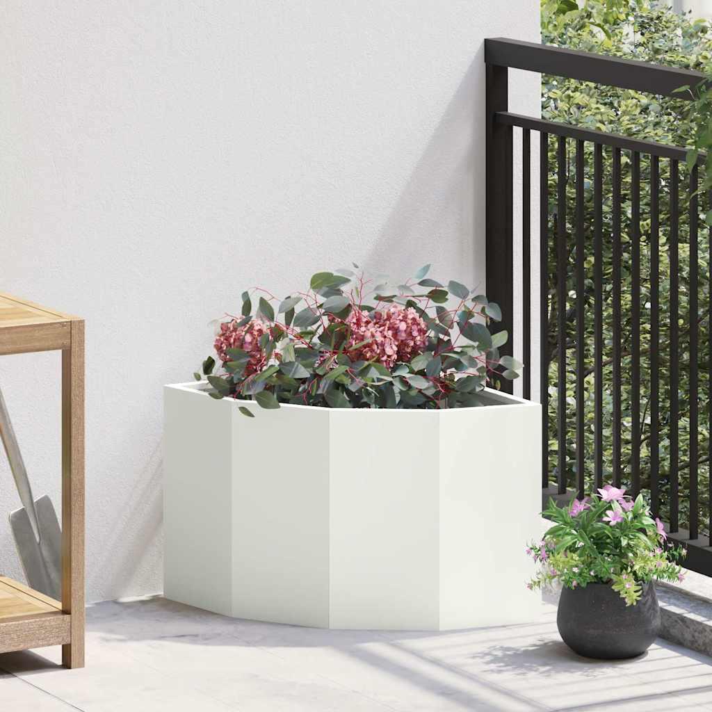 Hjørne Plantekasse Stål - Hvid / 45 x 45 x 35 cm