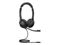 Headset til pc og telefon Jabra Evolve2 30 SE MS Stereo, kablet, sort billede