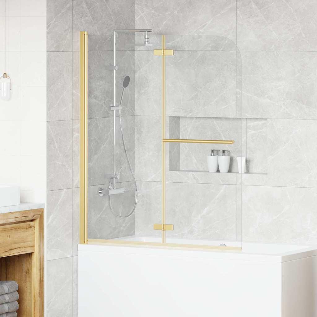 Bruser Indhegning Guld 120 x 140 cm ESG Glas og Aluminium