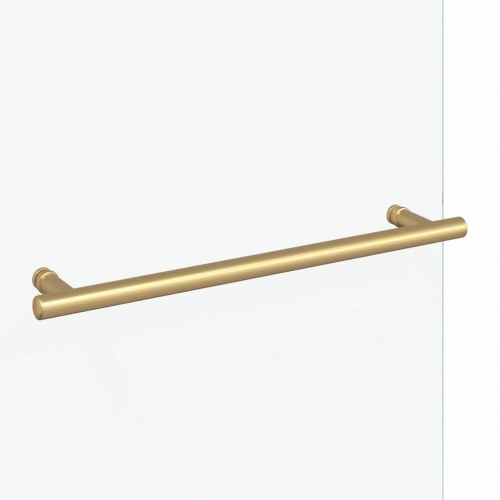 Foldbar bruseafskærmning i guld - 120 × 140 cm, ESG glas og aluminium
