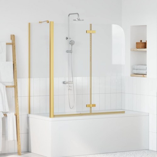 Brusevæg i guld 120 × 68 × 130 cm - ESG glas og aluminium