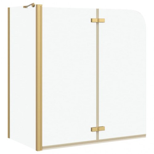 Brusevæg i guld 120 × 68 × 130 cm - ESG glas og aluminium