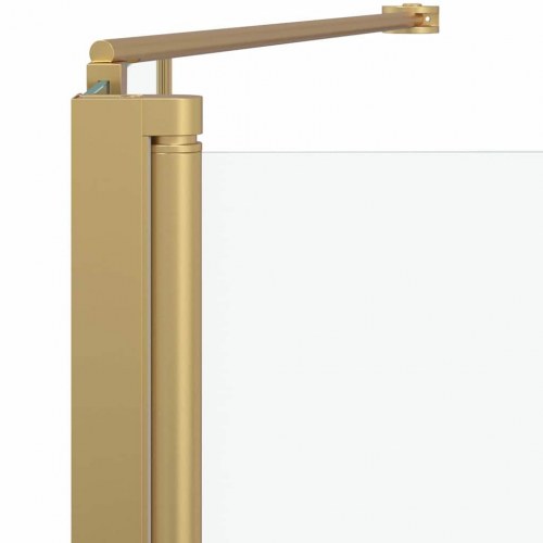 Brusevæg i guld 120 × 68 × 130 cm - ESG glas og aluminium