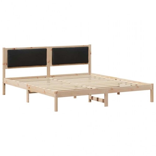 Sengestel med hovedgærde - sort 200 x 200 cm
